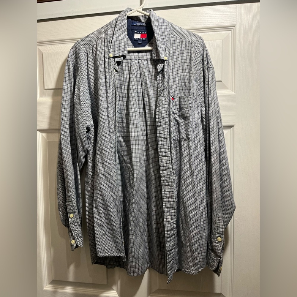 Vintage mens tommy hilfiger button up